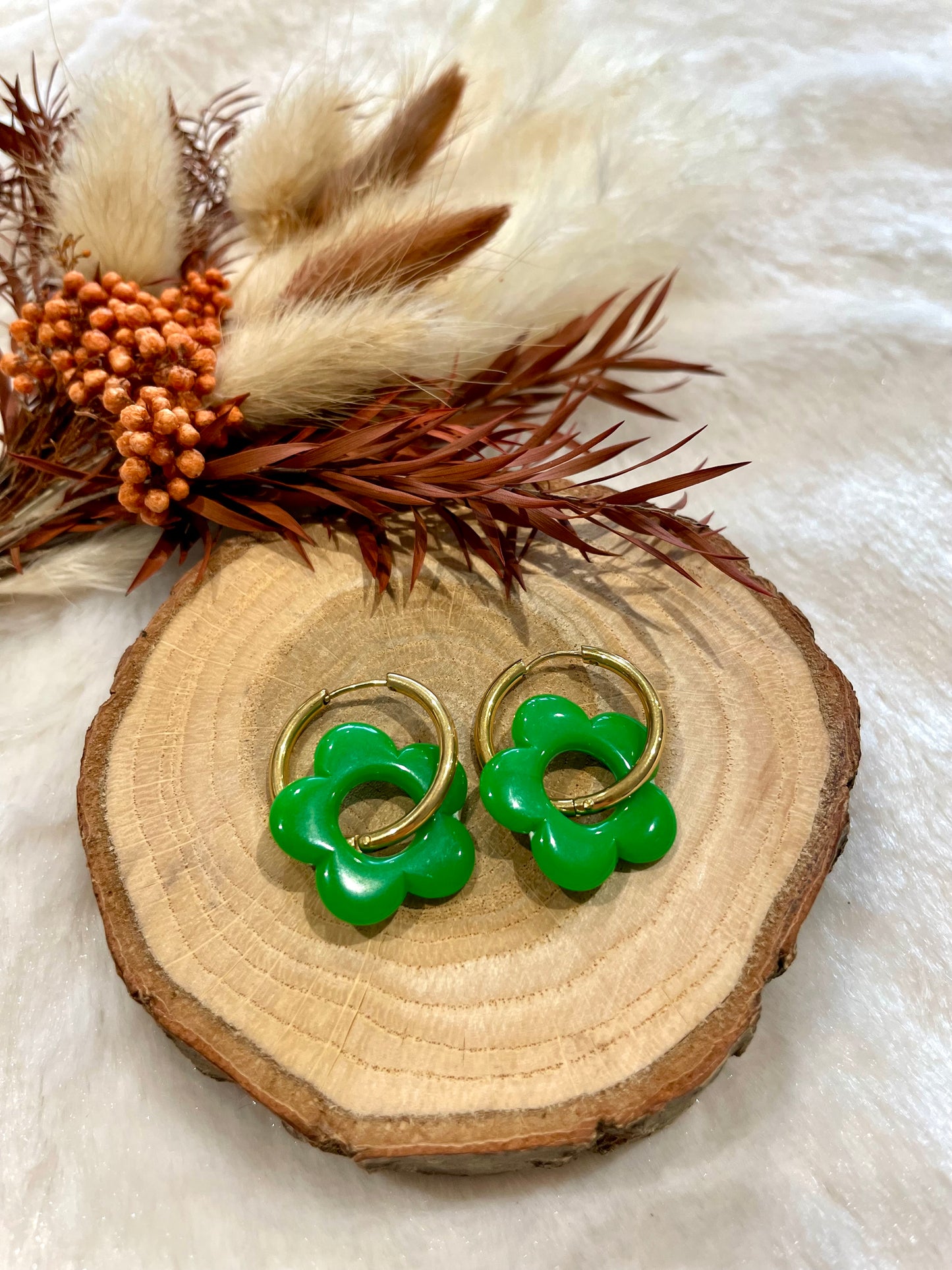 Créoles fleurs interchangeables