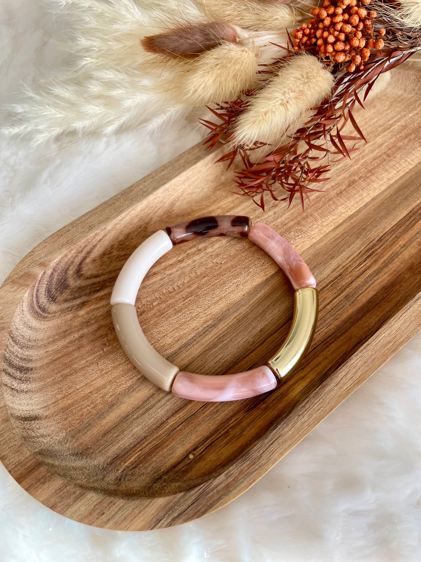 Bracelet perle « éclat poudré »