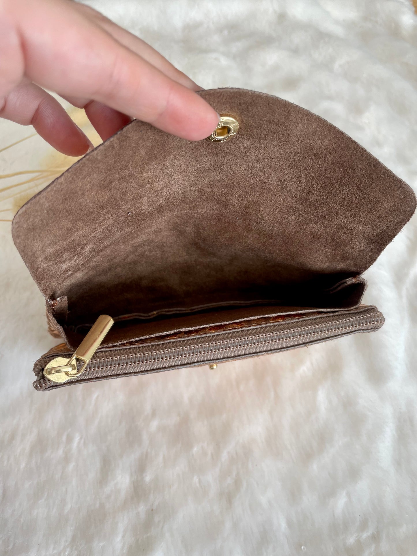 Pochette léopard chocolat