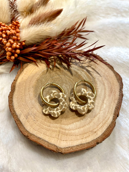 Créoles fleurs interchangeables