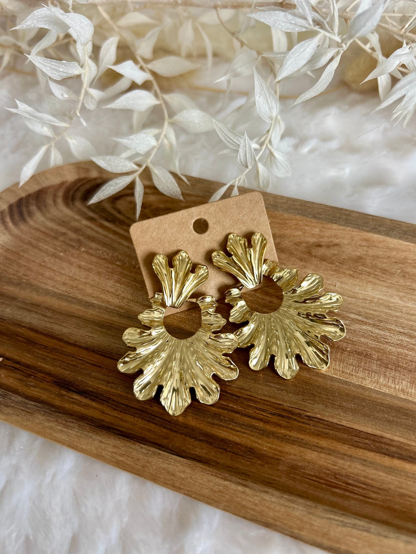 Boucles d’oreilles martelé