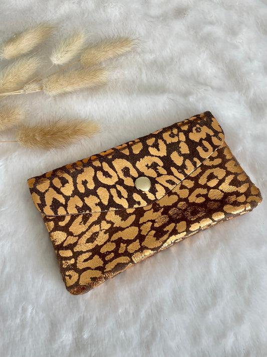 Pochette léopard chocolat