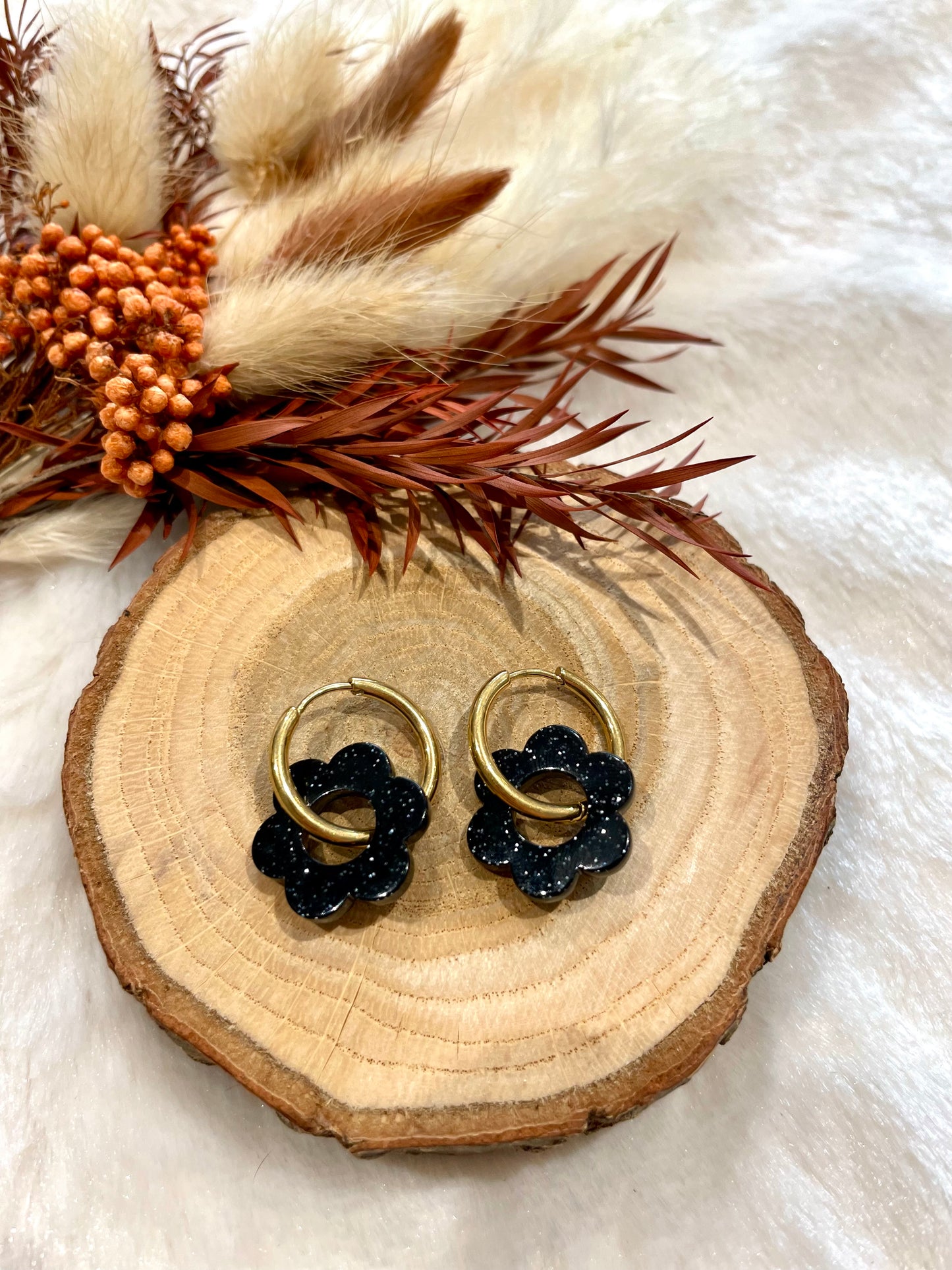 Créoles fleurs interchangeables