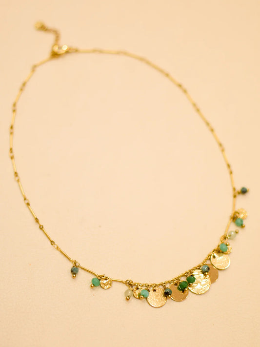 Collier Saty vert