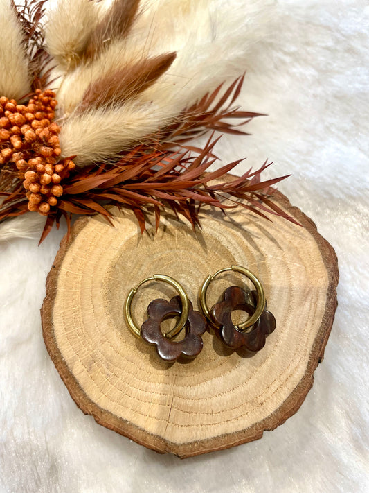 Créoles fleurs interchangeables