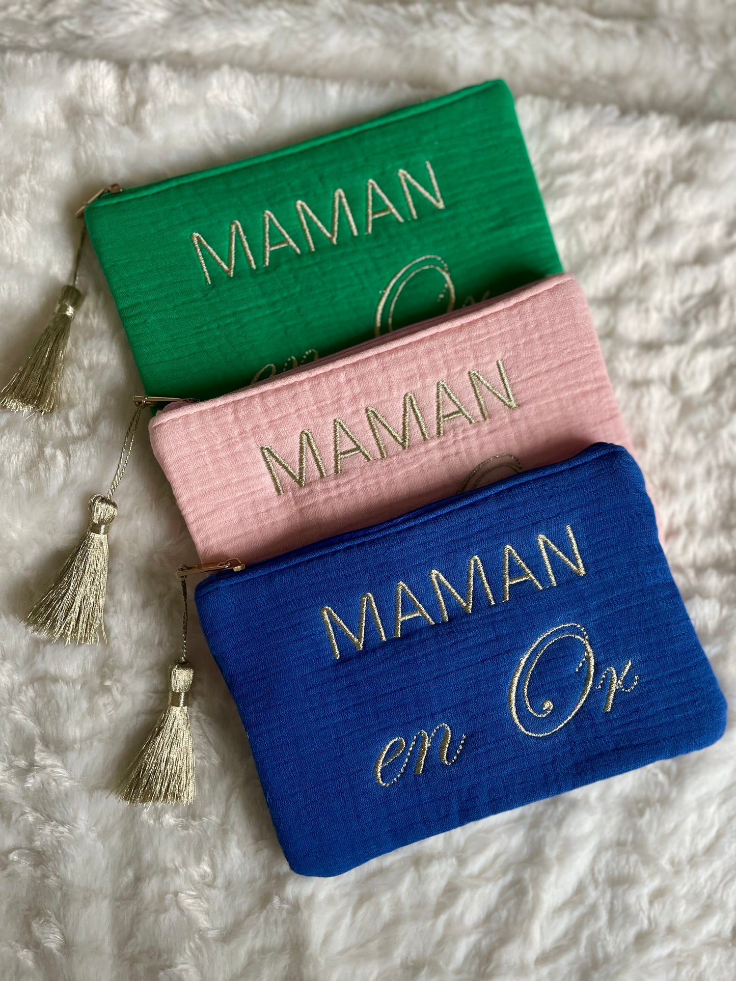 Pochette gaz de coton « maman en or »