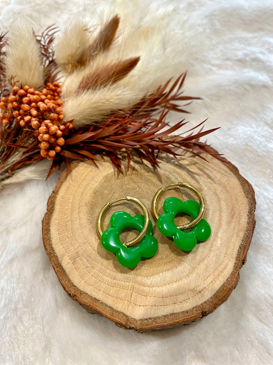 Créoles fleurs interchangeables