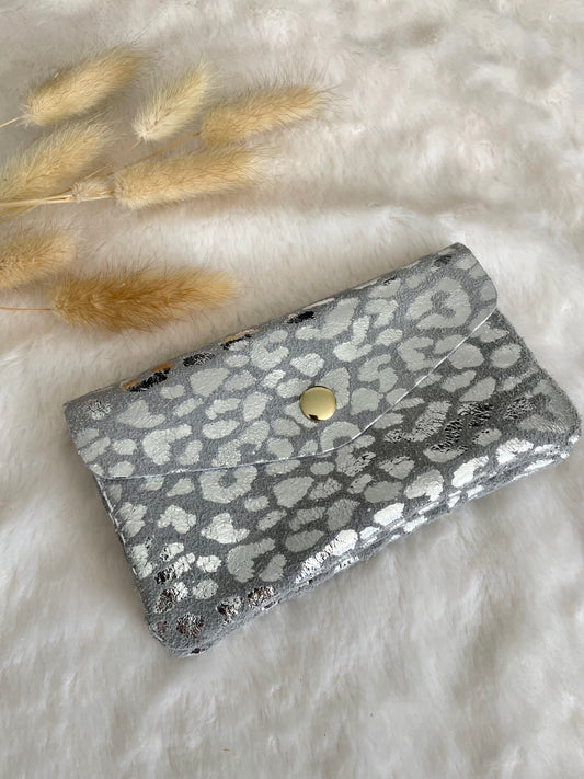 Pochette léopard gris