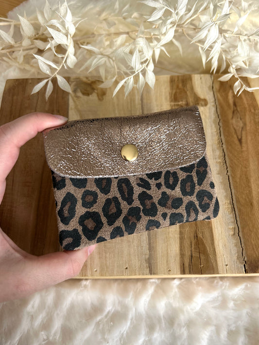 Porte monnaie léopard