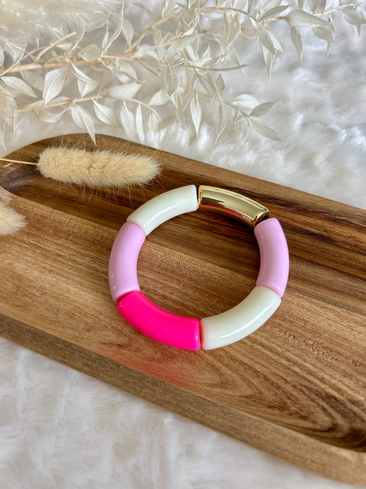 Bracelet perles tubes « Candy Pop »
