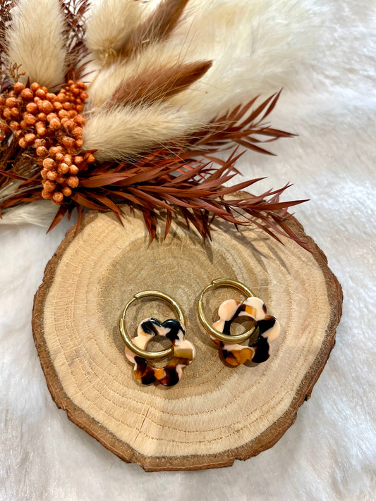 Créoles fleurs interchangeables