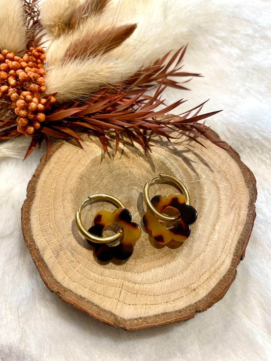 Créoles fleurs interchangeables